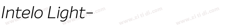 Intelo Light字体转换